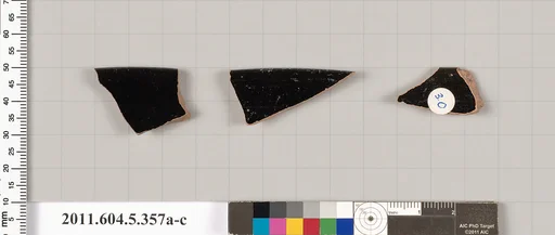 Terracotta rim fragments of kylikes (drinking cups)
