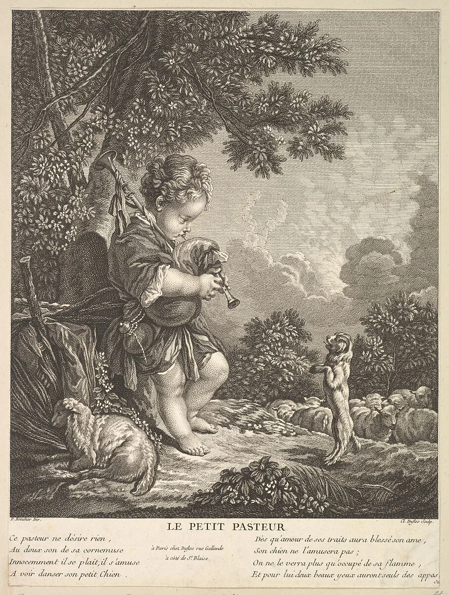 The Little Shepherd — Claude Augustin Duflos le Jeune|François Boucher