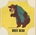 Brer Bear, from the Disney Cartoon Characters bread end labels series (D290-6) — Walt Disney Productions