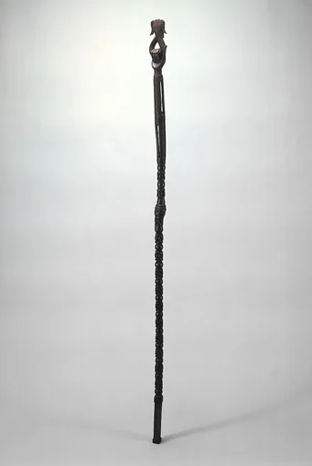 Rattle Staff: Hand Holding Mudfish (Ukhurhe)