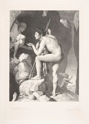 Oedipus and the Sphinx, after Ingres