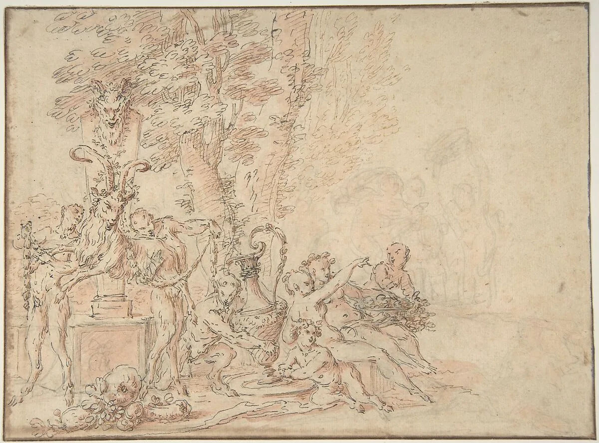 Satyrs Preparing for a Festival — Claude Gillot