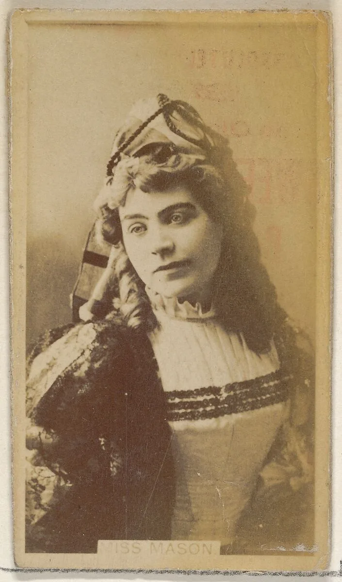 Miss Mason, from the Actors and Actresses series (N45, Type 8) for Virginia Brights Cigarettes — Allen & Ginter