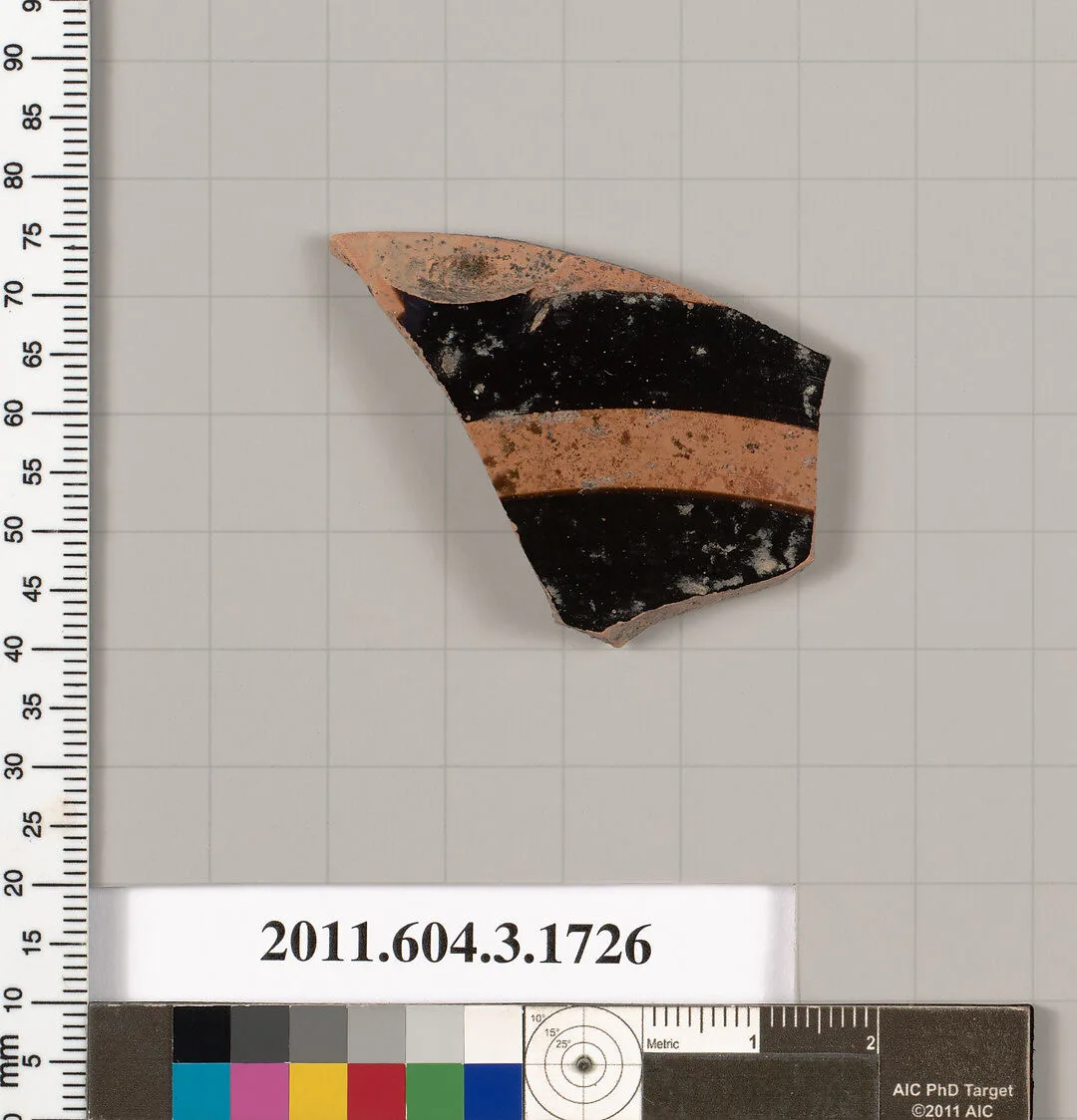 Terracotta fragment of a kylix: Band or lip cup (drinking cup) — Unknown