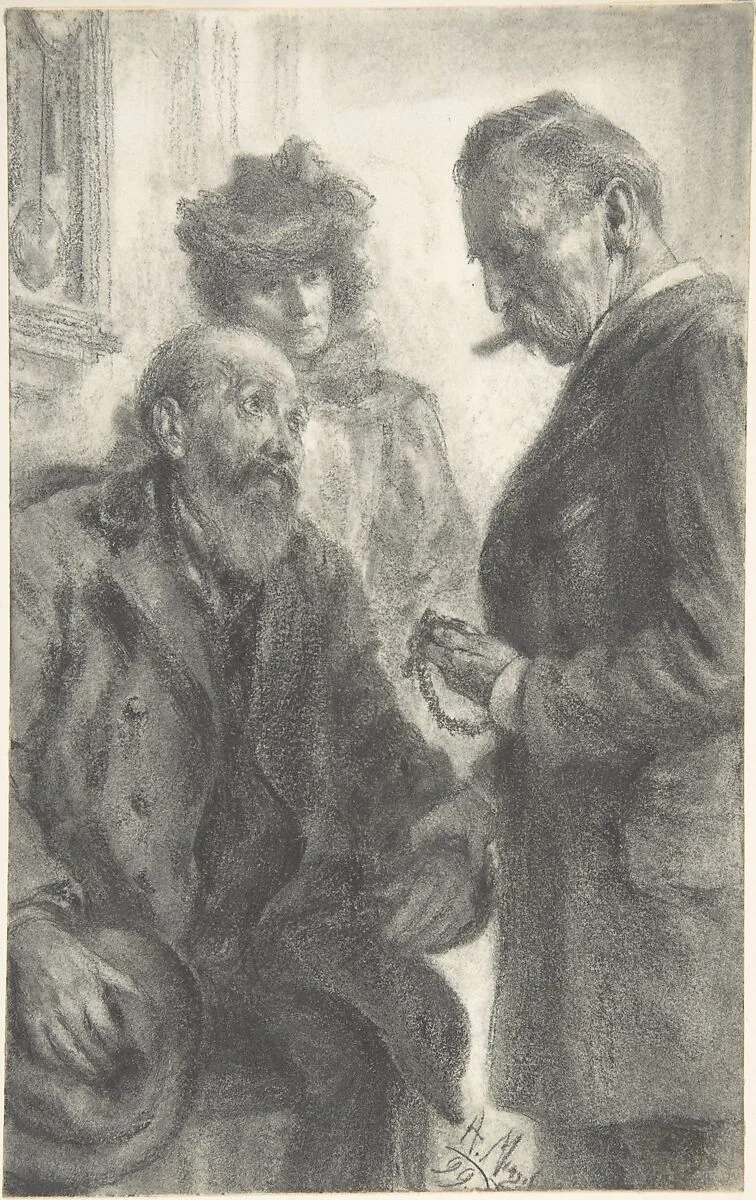 Doctor and Patient — Adolph Menzel