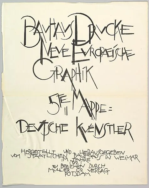 Bauhaus Portfolio V: Title Page — Lyonel Charles Feininger