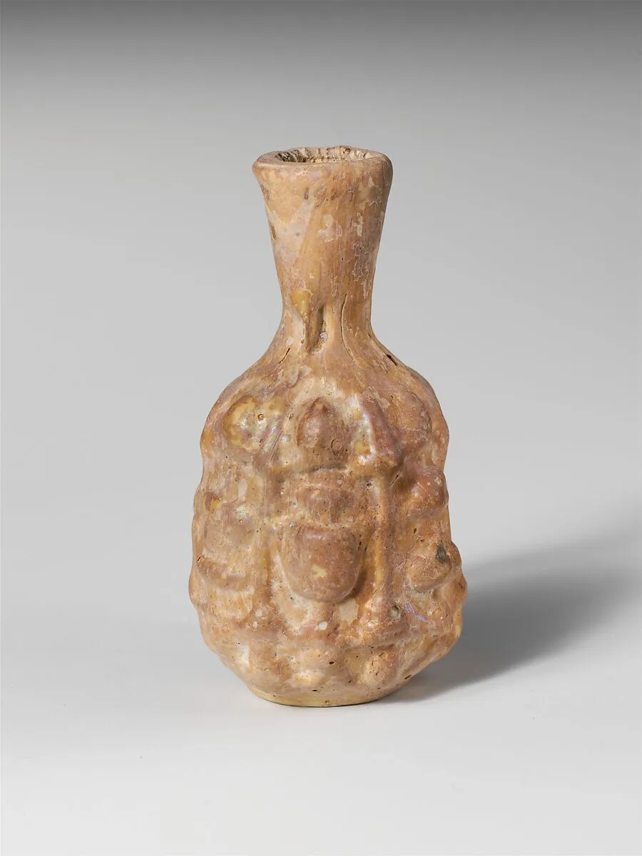 Glass hexagonal bottle — Unknown
