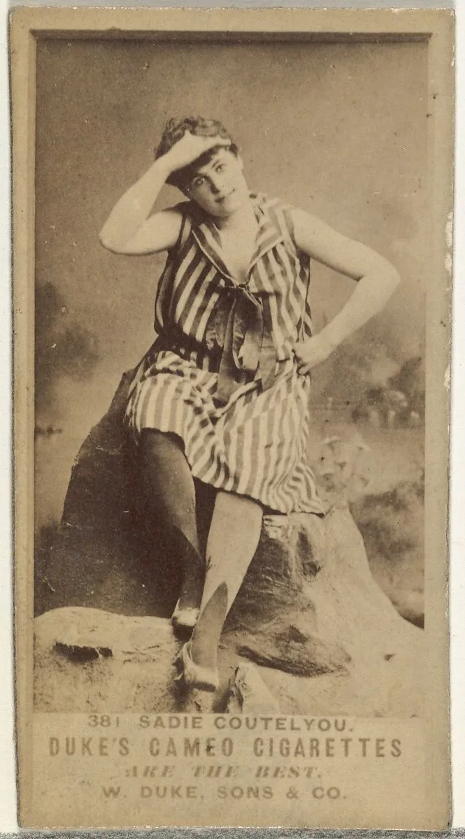Card Number 381, Sadie Coutelyou, from the Actors and Actresses series (N145-5) issued by Duke Sons & Co. to promote Cameo Cigarettes — W. Duke, Sons & Co.