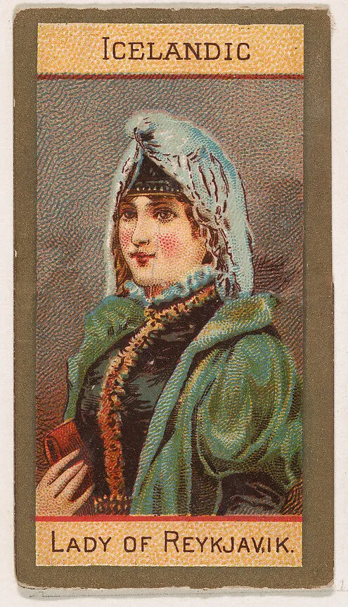 Icelandic, Lady of Reykjavik, from Types of Nationalities (N240) issued by Kinney Bros. — Kinney Brothers Tobacco Company