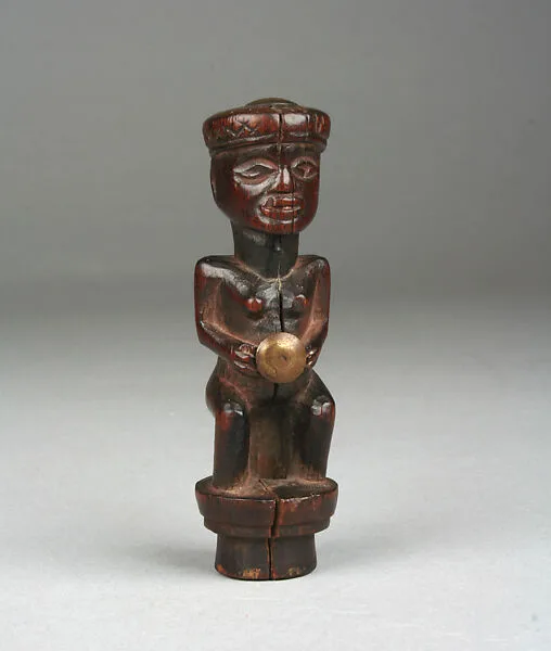 Royal Whisk Handle: Female Figure — Unknown