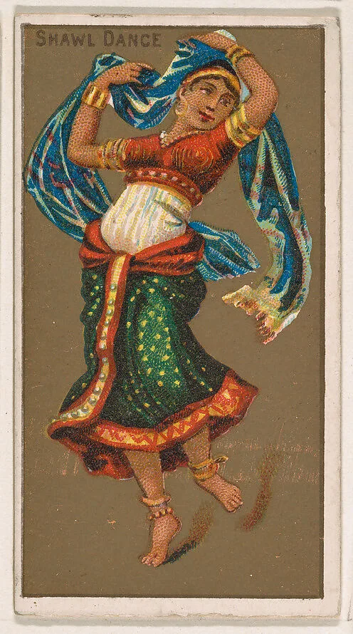 Shawl Dance, from National Dances (N225, Type 1) issued by Kinney Bros. — Kinney Brothers Tobacco Company