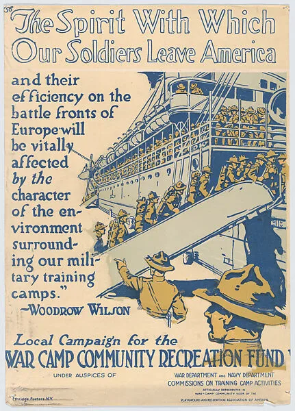 Local campaign for the War Camp Community Recreation Fund — Ethridge Posters|Commission on Training Camp Activities