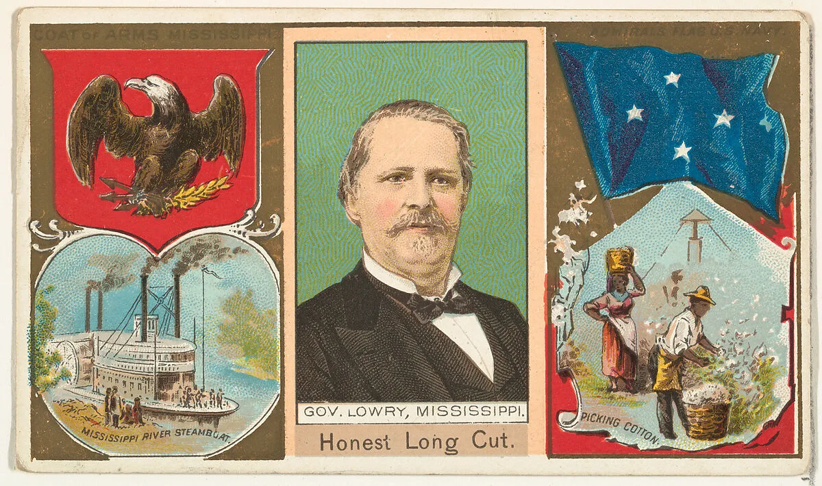 Governor Lowry, Mississippi, from "Governors, Arms, Etc." series (N133-1), issued by Duke Sons & Co. — W. Duke, Sons & Co.