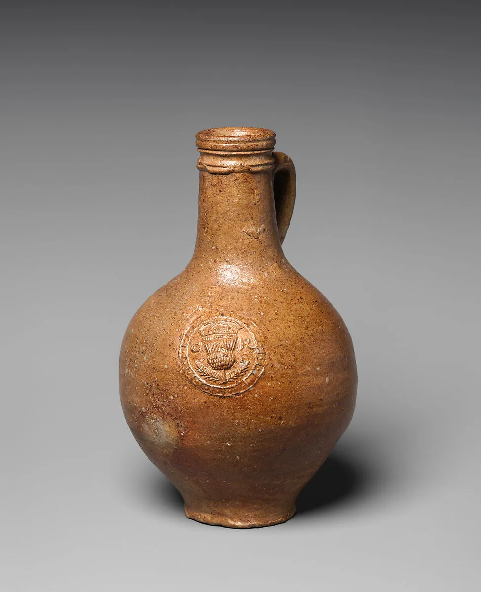 Bottle with a thistle medallion — John Dwight