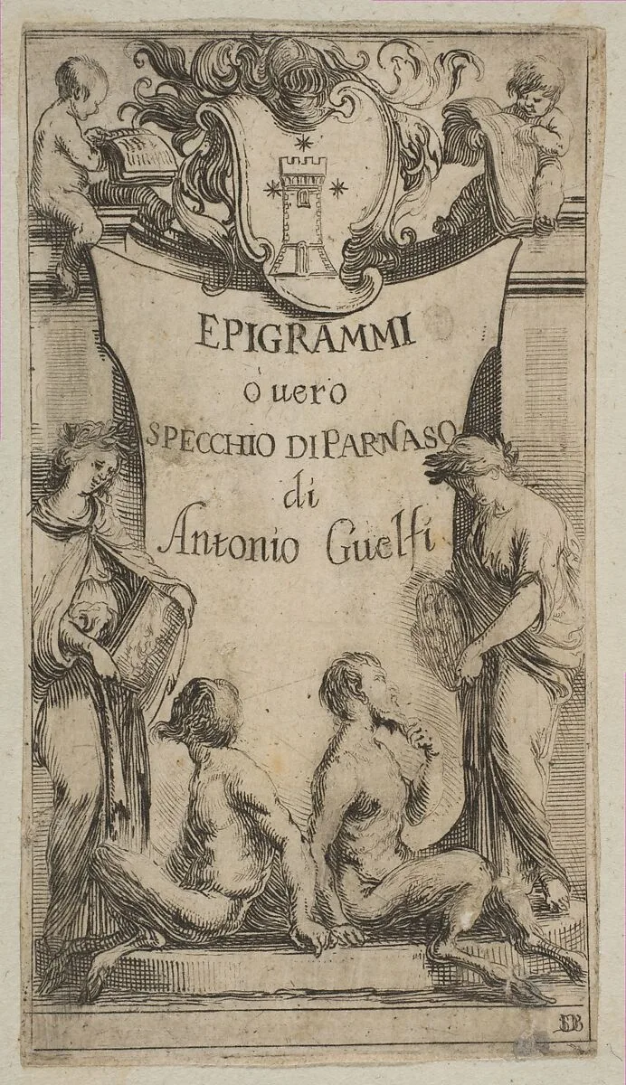 Frontispiece for Epigrammi de Guelfi — Stefano della Bella