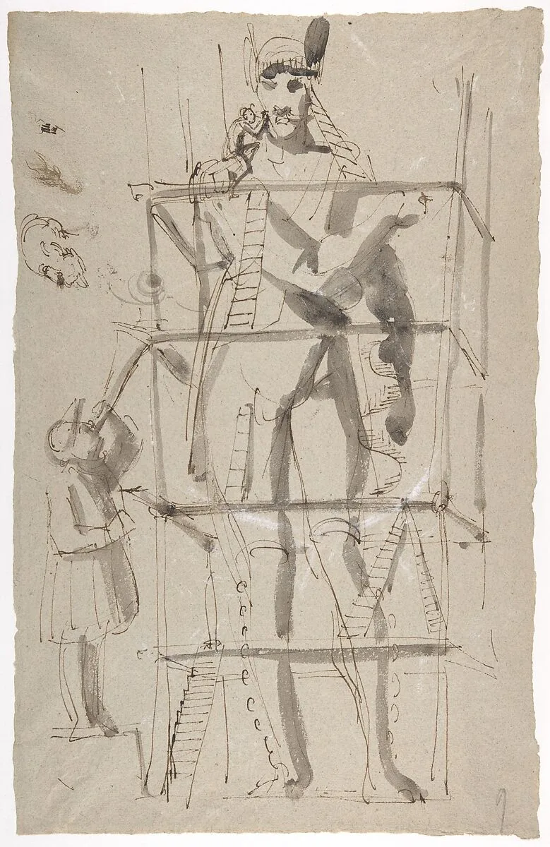 Sculptor at Work on a Colossal Statue — Carl August Ehrensvärd|Johann Tobias Sergel