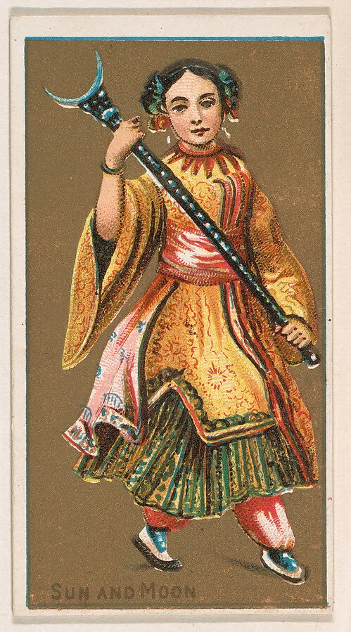 Sun and Moon, from National Dances (N225, Type 1) issued by Kinney Bros. — Kinney Brothers Tobacco Company