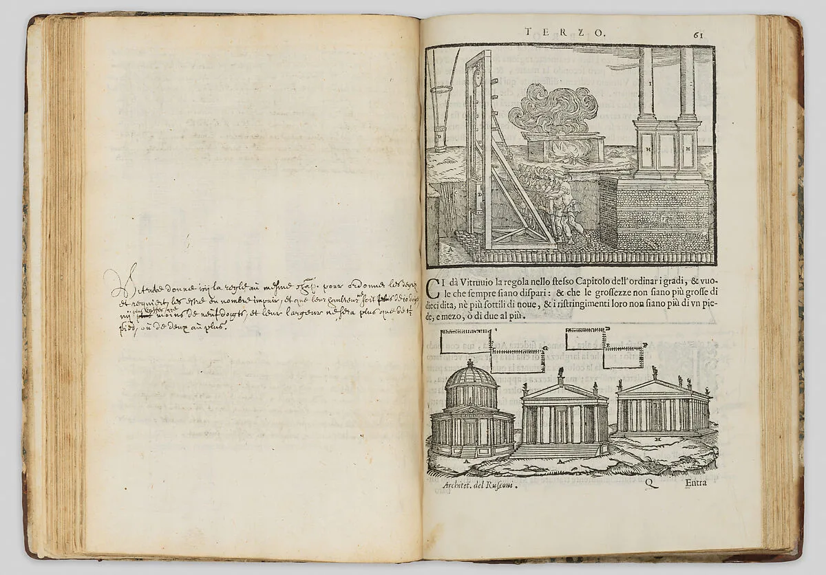 I Dieci libri d'architettura di Gio: Antonio Rusconi. Secondo i precetti di Vitruvio, novamenti ristampati, & accresciuti della Prattica degl'Horologi Solari — Giovanni Antonio Rusconi|Giovanni Antonio Rusconi|Francesco Nicolini|Duchess Sophia Dorothea Herzogin von Braunsweig-Lüneburg|Bernardino Stramegioli|Salustio Piobbici|Marcus Pollio Vitruvius