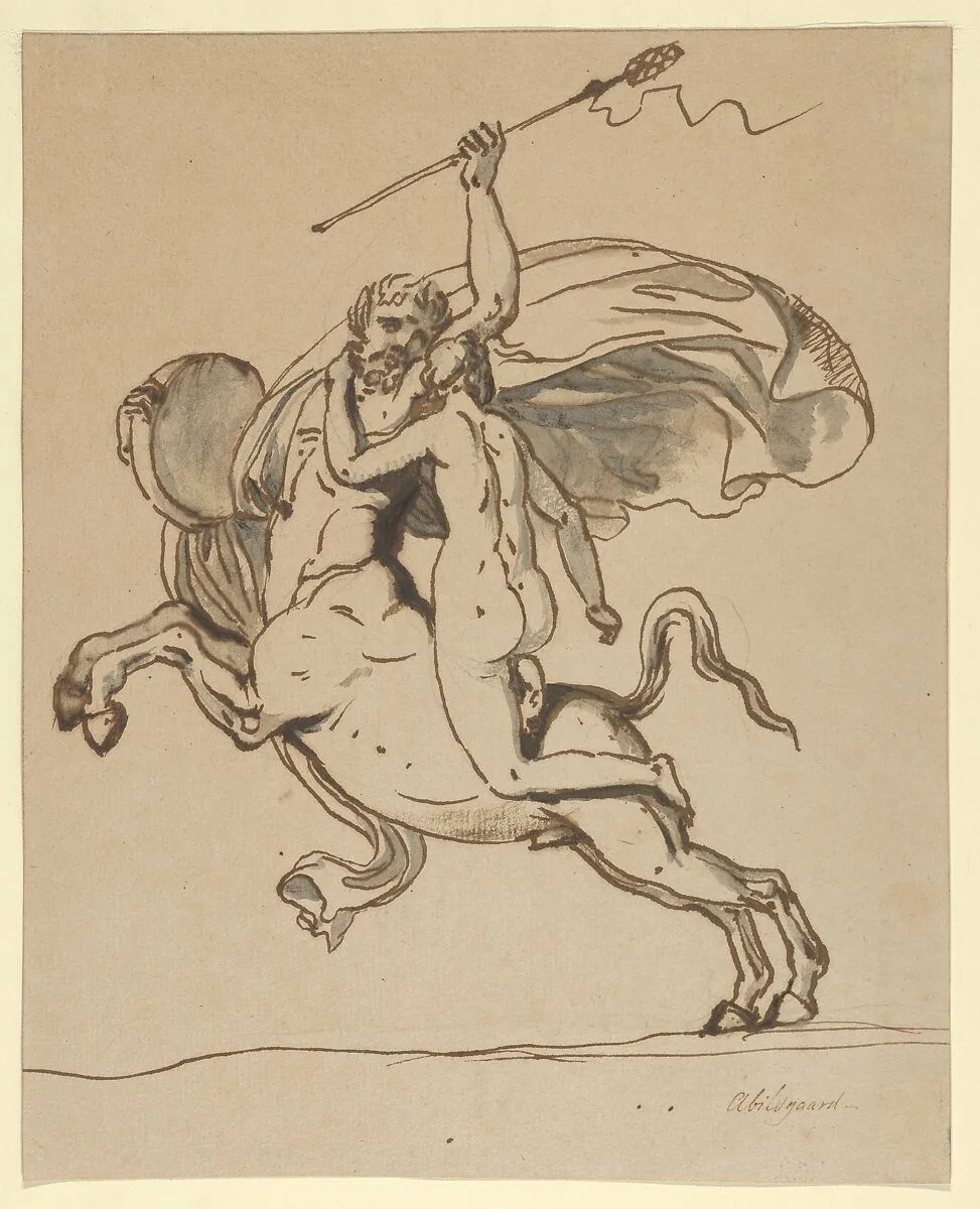 The Centaur Nessus Abducting Deianira — Nicolai Abraham Abildgaard
