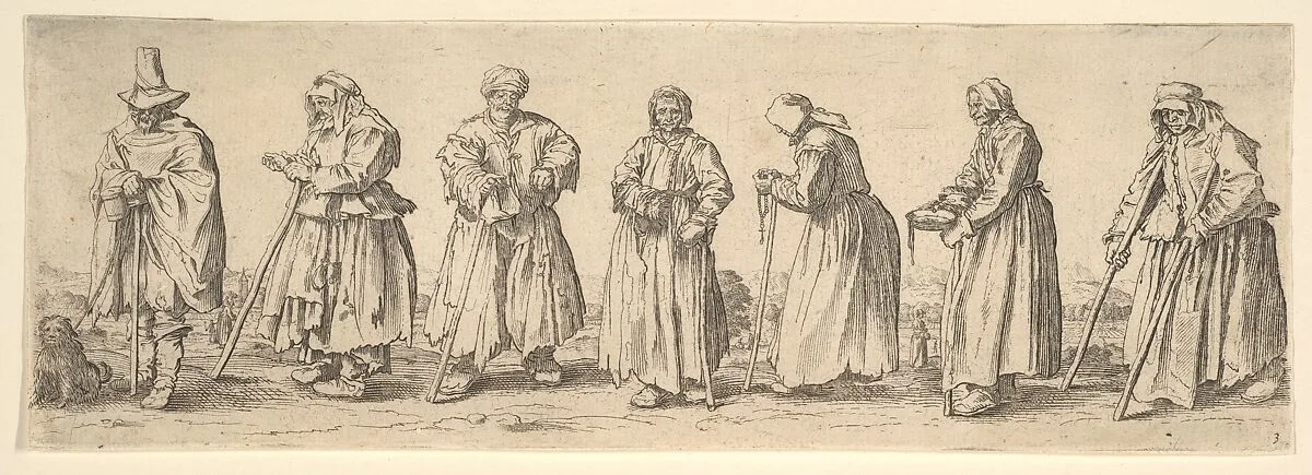 Men and women beggars — Jacques Callot|Wenceslaus Hollar