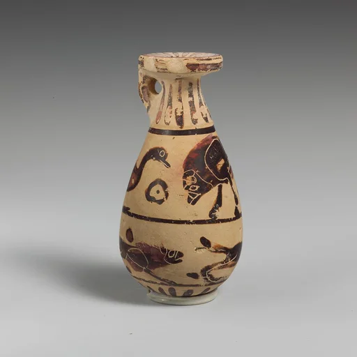 Terracotta alabastron (perfume vase)