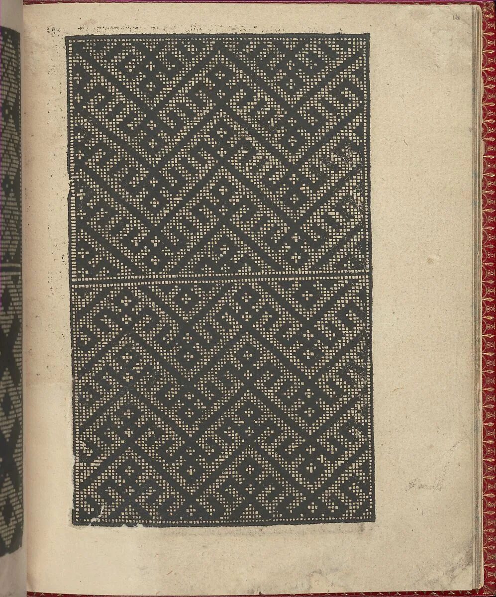 Ce est ung tractat de la noble art de leguille ascavoir ouvraiges de spaigne... page 16 (recto) — Willem Vosterman