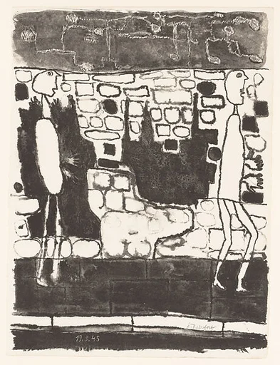 Deux hommes au pied du mur