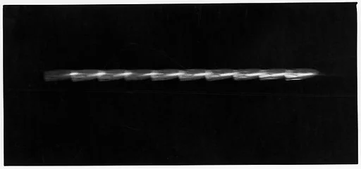 [Motion Study of a Bullet Made With Ten Stroboscopic Flashes]