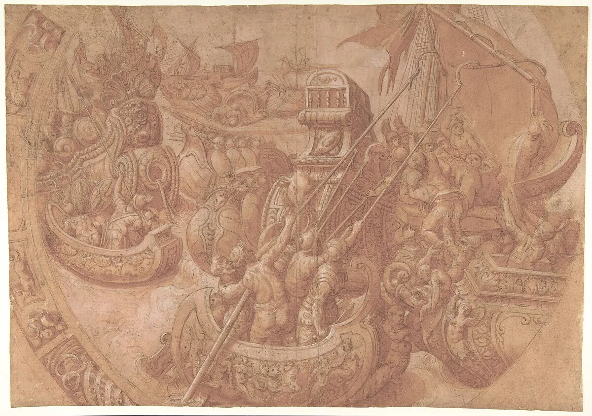 The Sea Battle in the Gulf of Morbihan — Taddeo Zuccaro