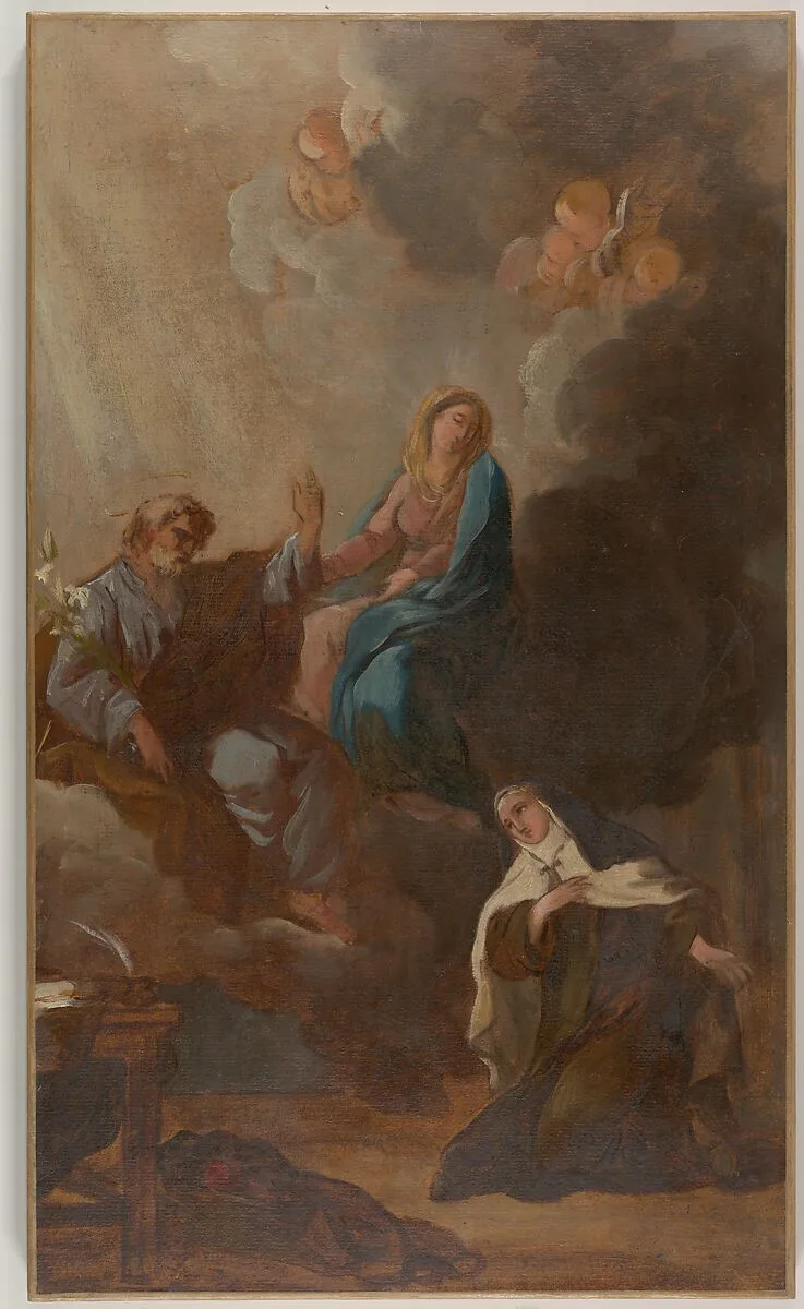 The Virgin Placing St. Teresa of Avila Under the Protection of St. Joseph — François Guillaume Ménageot