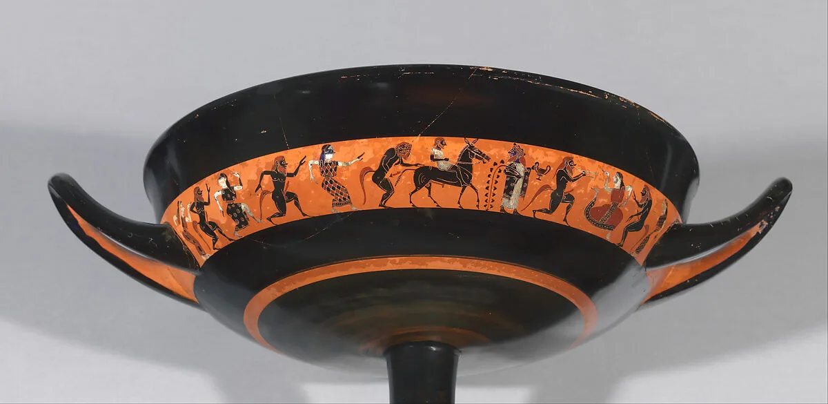 Terracotta kylix: band-cup (drinking cup) — Oakeshott Painter