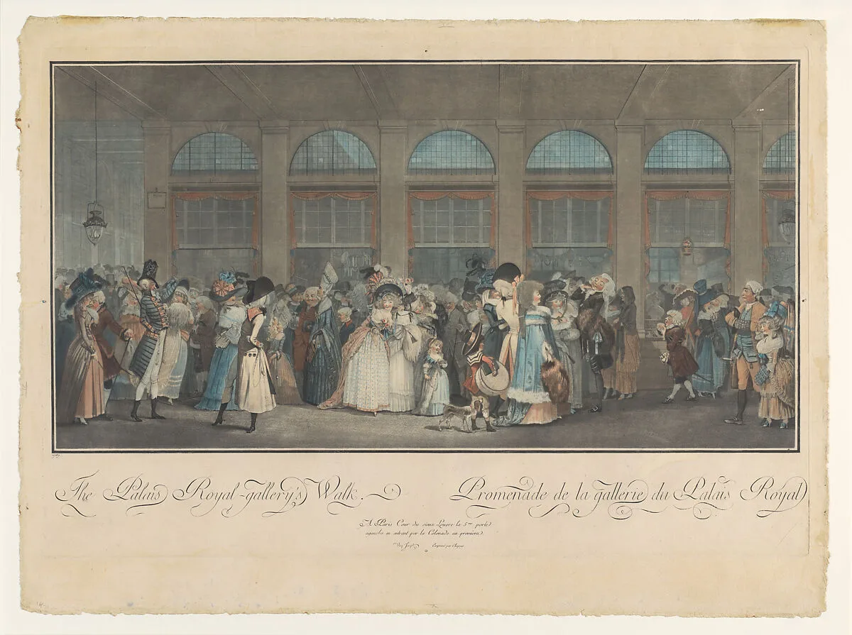 The Palais Royal-Gallery's Walk — Louis Philibert Debucourt