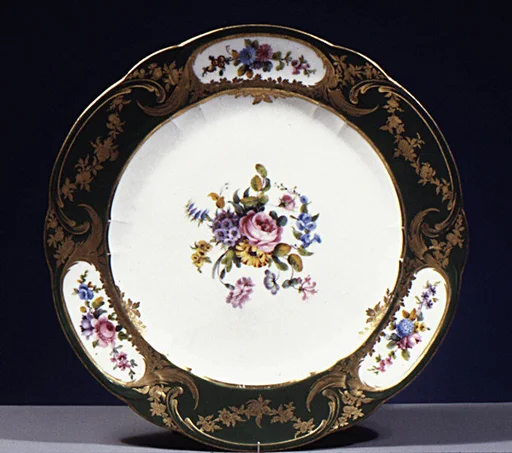 Plate (assiette à palmes) (1 of 102) (part of a service)