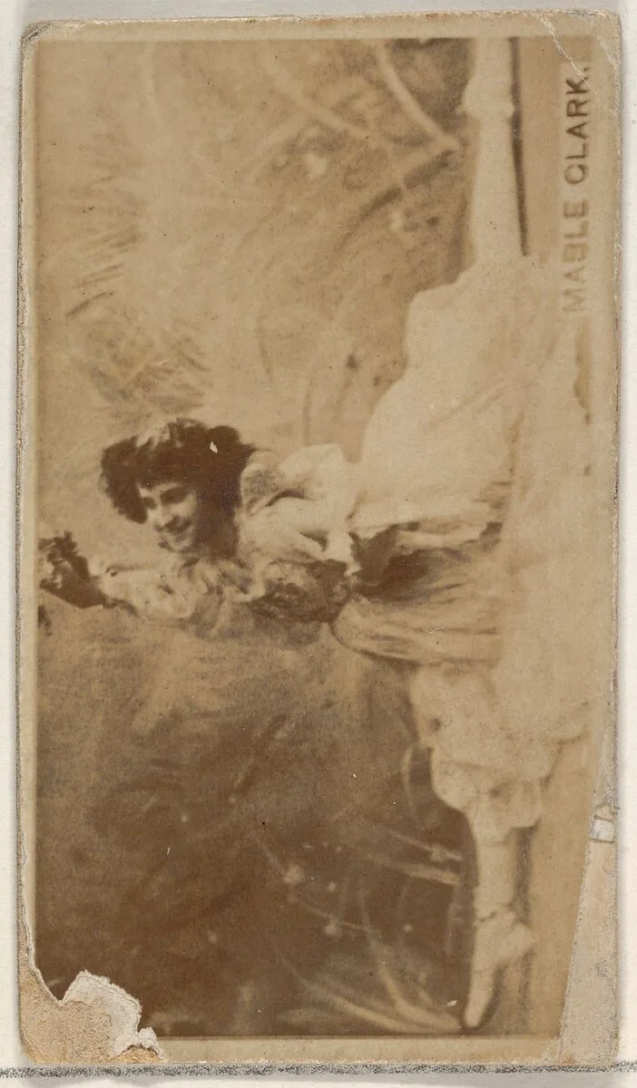 Mabel Clark, from the Actors and Actresses series (N45, Type 8) for Virginia Brights Cigarettes — Allen & Ginter