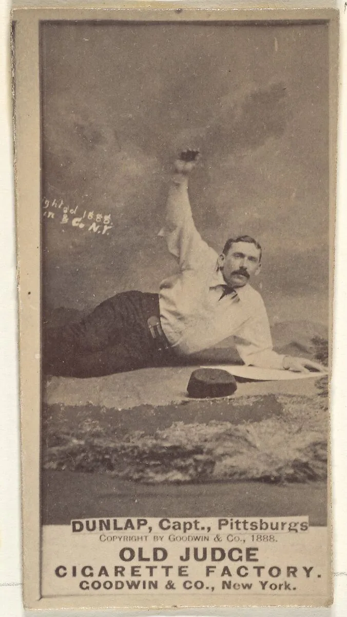 Fred "Sure Shot" Dunlap, Captain, Pittsburgh, from the Old Judge series (N172) for Old Judge Cigarettes — Goodwin & Company