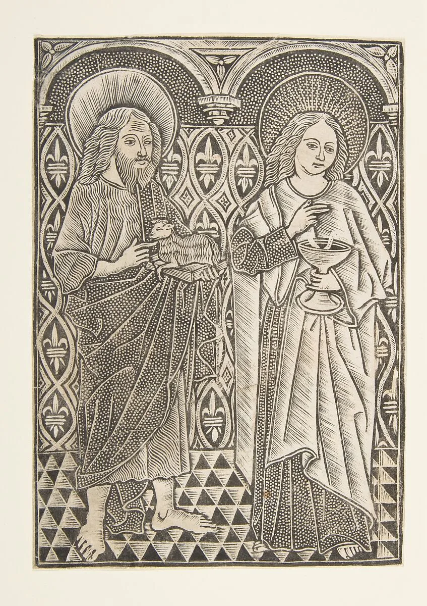 Saint John the Baptist and Saint John the Evangelist — Master with the Cologne Arms