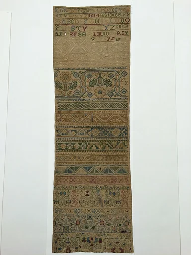 Embroidered band sampler