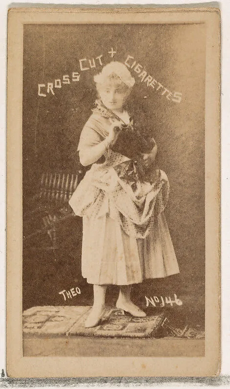 Card Number 146, Theo, from the Actors and Actresses series (N145-1) issued by Duke Sons & Co. to promote Cross Cut Cigarettes — W. Duke, Sons & Co.