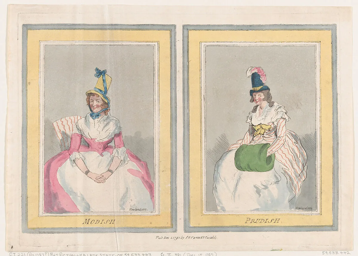 Modish and Prudish — Thomas Rowlandson|S. W. Fores