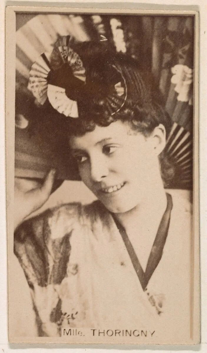 Mlle. Thoringny, from the Actresses series (N245) issued by Kinney Brothers to promote Sweet Caporal Cigarettes — Kinney Brothers Tobacco Company
