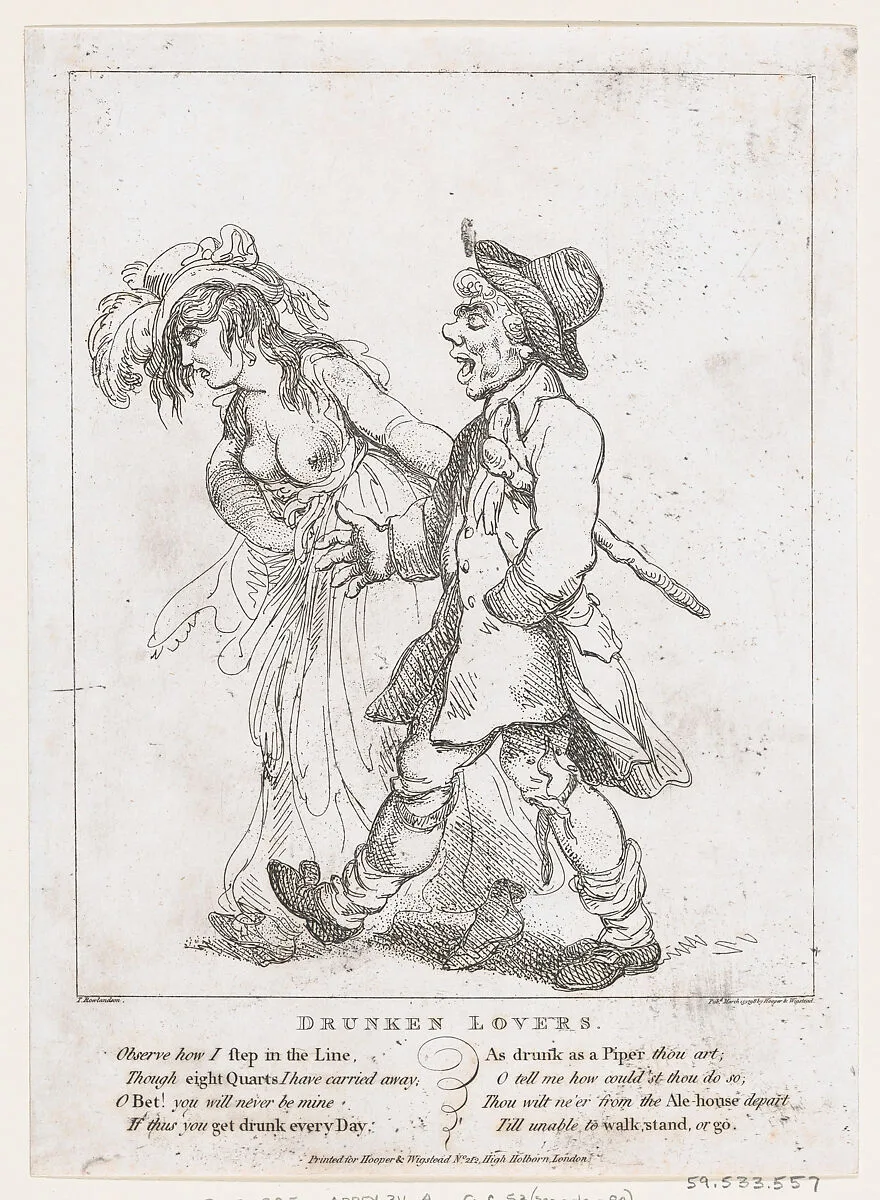 Drunken Lovers — Thomas Rowlandson|Henry Wigstead|George Murgatroyd Woodward|Samuel Hooper