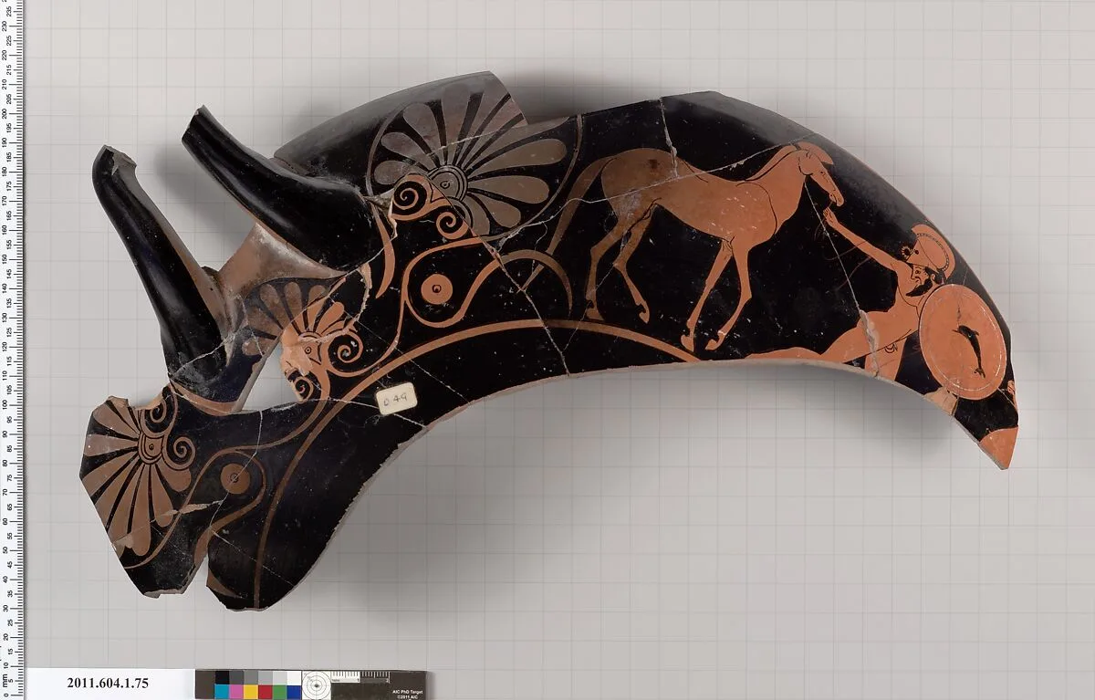 Terracotta fragment of a kylix (drinking cup) — Unknown