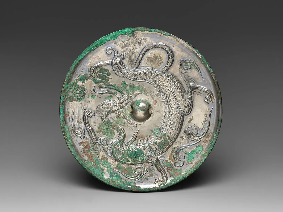 唐 蛟龍紋銅鏡 |Mirror with dragon — Unknown