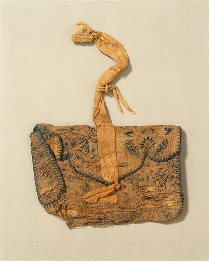 遼 嬰戯紋織錦囊|Purse with boys playing