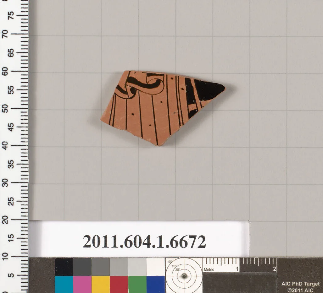 Terracotta fragment of a kylix (drinking cup) — Unknown
