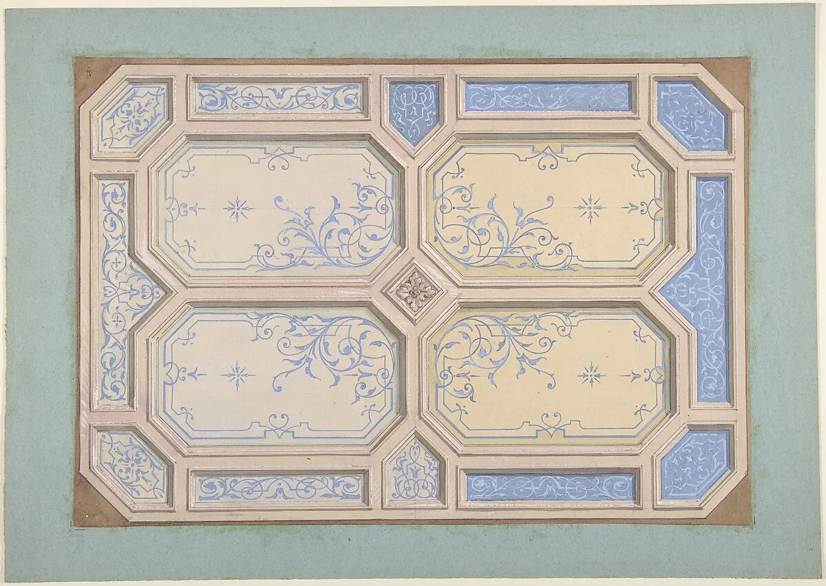 Design for Ceiling, Hôtel Hope — Jules-Edmond-Charles Lachaise|Eugène-Pierre Gourdet