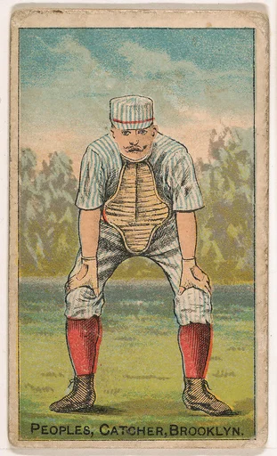 Peoples, Catcher, Brooklyn, from the Gold Coin series (N284) for Gold Coin Chewing Tobacco