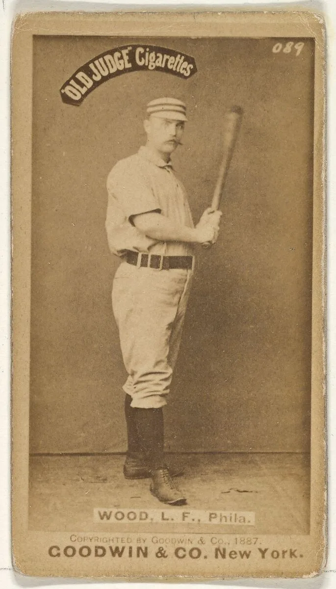 George A. Wood, Left Field, Philadelphia, from the Old Judge series (N172) for Old Judge Cigarettes — Goodwin & Company