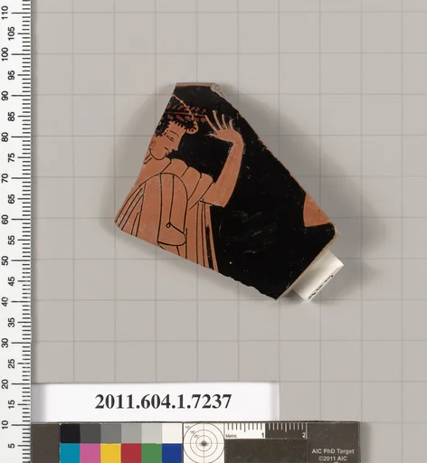 Terracotta rim fragment of a kylix (drinking cup)