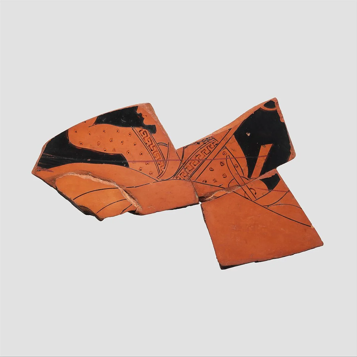 Two fragments of a terracotta calyx-krater (bowl for mixing wine and water) — Pioneer Group